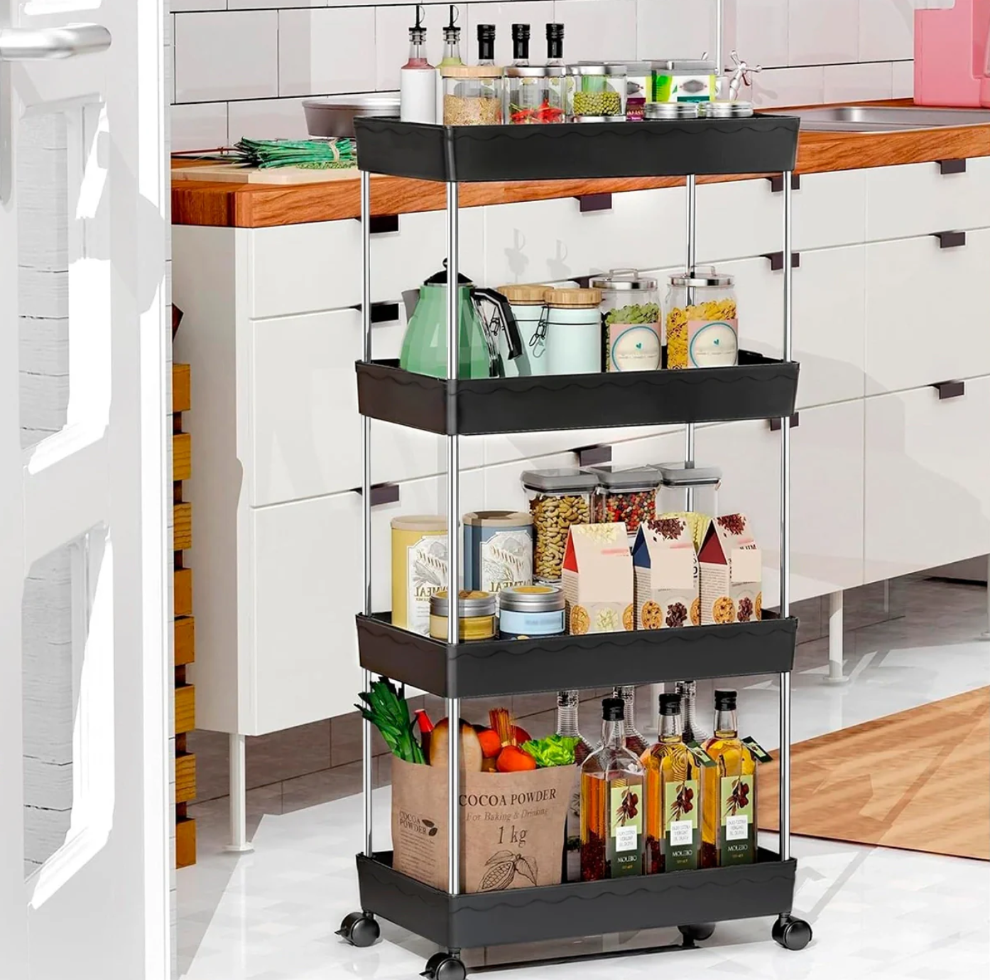 🌟 MAXSTORE Estante Organizador 4 Niveles para Baño y Cocina 📦